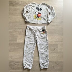 Women’s Mickey Mouse Gray and White Lounge Set